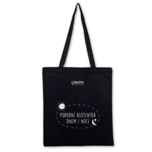 Látková taška PORODNÍ ASISTENTKA DNEM I NOCÍ
