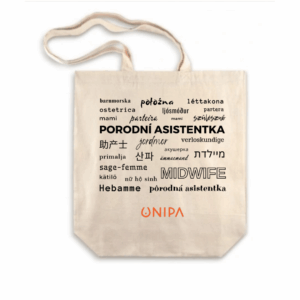 Látková taška PORODNÍ ASISTENTKA ve 21 jazycích